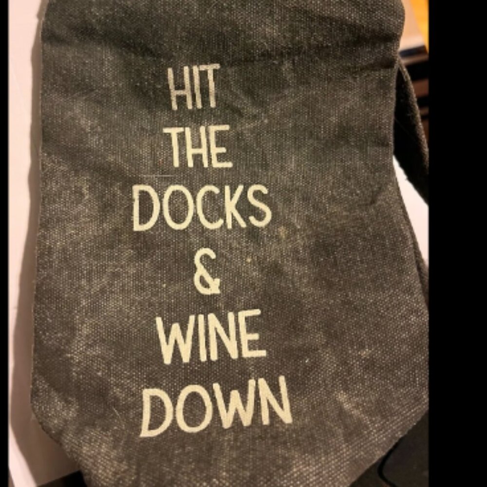 Mona - B - Heavy Tarp Cloth Wine Bag with Strap - Sale!!!